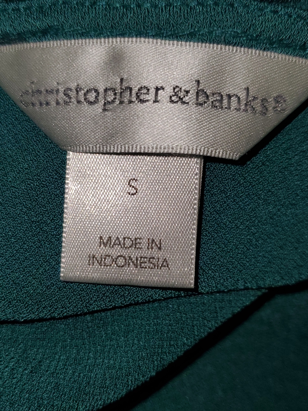 Christopher & Banks Teal Ruffle Top - Picture 7 of 8
